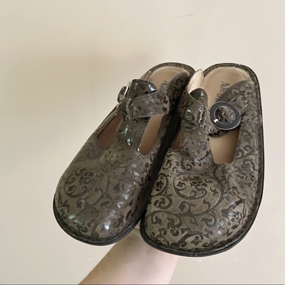 Alegria• tan brown black choco vine print Alg-922 size Eu 40 womens US 9.5/10 - Picture 5 of 9